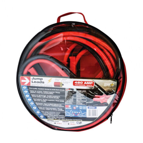 Câbles de démarrage cuivre 480amp. 38mm² (4,5m) - Car + (1/6)