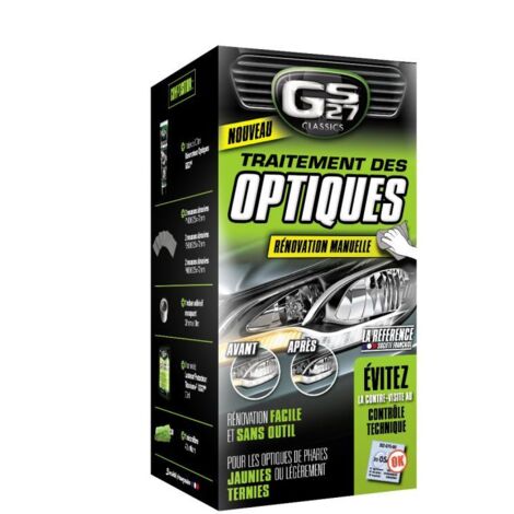 Kit de rénovation optiques manuel – Rénovateur phare pour phares jaunis – Application sans outils – Résultat professionnel – Gs27