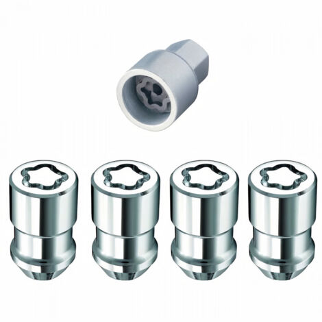 Écrous antivol M12x1.25 – Acier traité triple plaquage nickel – Long 32.5mm Ø21mm – Clé spéciale incluse pour protection optimale – Mcgard