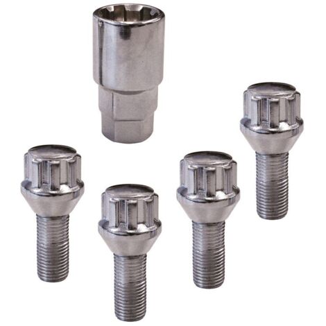 Écrou antivol de roue conique 14x1.50 mm – Compatible Audi, Mercedes, Seat, VW – Inclus 1 clé pour installation sécurisée – Sumex