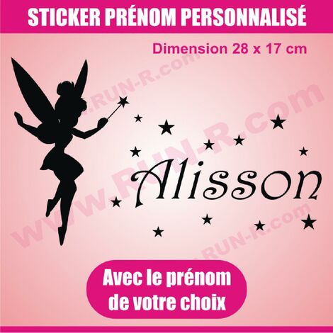 Sticker Prénom Personnalisé + 18 papillons 3D noir et blanc - stickers  CHAMBRE ENFANTS Prénoms - ambiance-sticker
