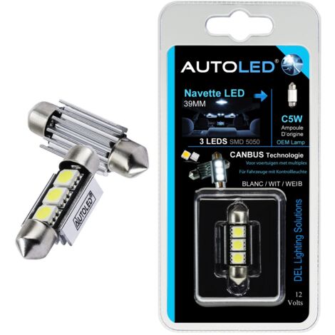 1 ampoule navette LED 39mm C5W C10W CANBUS (1/5)