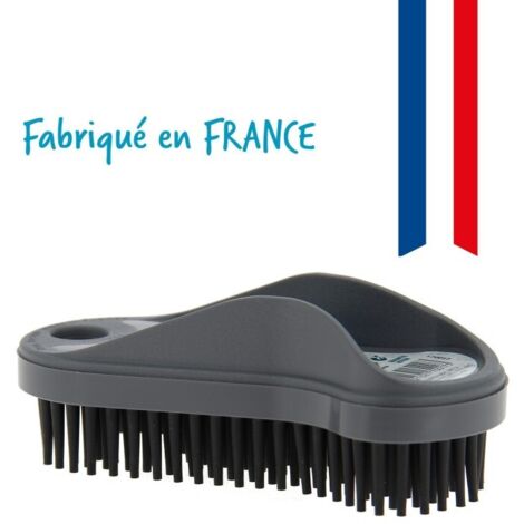 Brosse De Soin Professionnelle Wahl Pour Cheval - Caoutchouc Curry Noir - Soins Équins