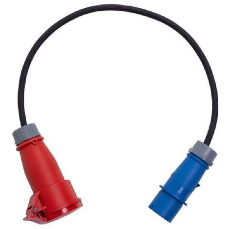 Cable Adaptateur Prise Vehicule Electrique Cee Bleue-Prise Cee Rouge