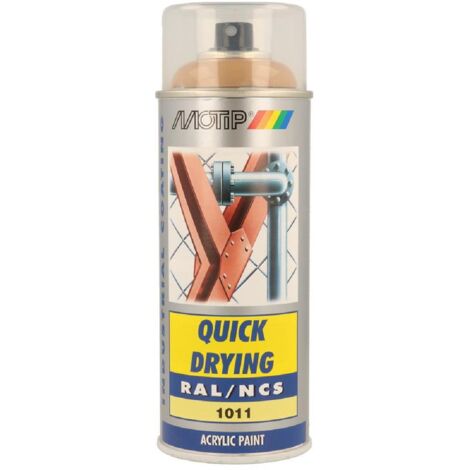 Peinture Aerosol Acryl Ral1011 Beige brun nuances de jaune Motip 400ml