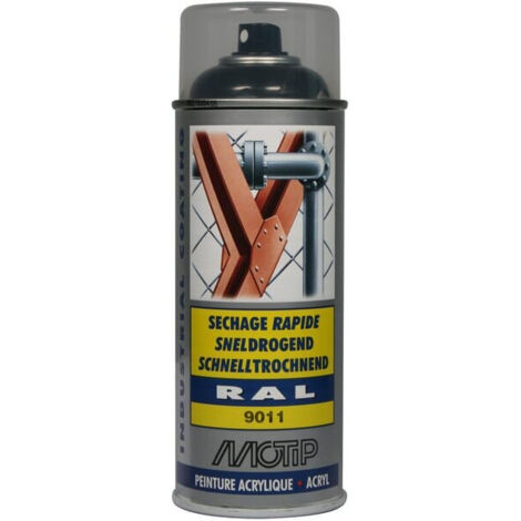 Peinture Aerosol Acryl Ral9011 Motip 400ml noir graphite (1/2)