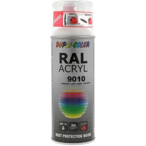 Peinture Acrylique Ral9010 Blanc Pur Brillant 400 Ml Dupli Color