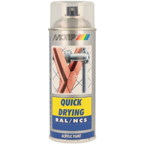 PEINTURE SECHAGE RAPIDE RAL ACRYL RAL7032 BRILLANT AEROSOL 400ML MOTIP