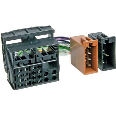 Adaptateur ISO Autoradio compatible avec VW Skoda Seat Audi vehicule en ISO vers FAKRA
