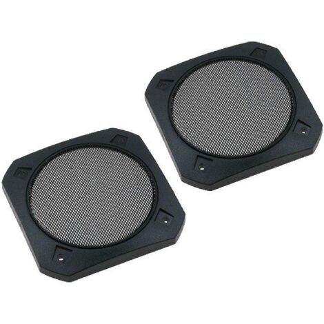 Lot De 2 Grilles Métalliques Haut-Parleurs Voiture 10 Pouces Rondes Noires - MACHSWON Protection Robuste Et Élégante