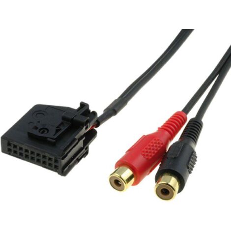Cable Autoradio Adaptateur RCA compatible avec Seat Altea Leon Toledo Skoda Octavia VW Caddy Golf Passat Sharan Touareg Touran T5