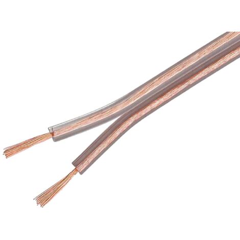 100m cable de haut parleurs - 2x4.0mm2 - CCA - transparent