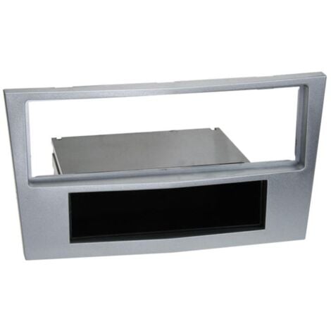 Support autoradio compatible avec Opel Corsa D Astra H Zafira ap04 - Argent - avec vide poche