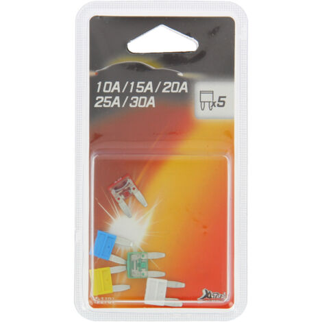 5 mini fusibles assortis 10A a 30A (1/2)