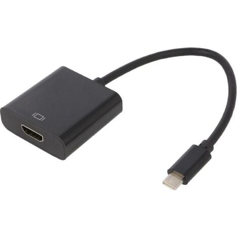 Adaptateur USB 3.1 HDMI femelle vers USB C male 0.15m noir