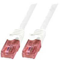 Cable reseau RJ45 male U-UTP Cat 6 blanc- 1.5m