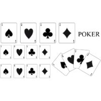 Set Adhesifs -ELEMENT POKER- Noir - Car Deco