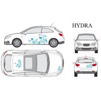 Set complet Adhesifs -HYDRA- Bleu - Taille M - Car Deco