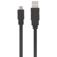 Cable USB micro USB plat 0.3m - Noir