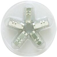 5 bouchons de Valves - Argent - Hexagonaux