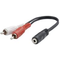 Adaptateur Jack 3.5mm filaire - 2 RCA Male Jack 3.5 mm Femelle 20 cm