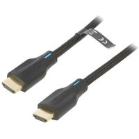 Cable HDMI 2.1 prise male des deux cotes 4K 3D UHD 8K DTS-HD-Dolby-True HD 3m - Noir