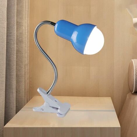 Lampe de Bureau à Pince, Lampe Lecture Flexible à 360° pour Étude et  Travail,Bleu