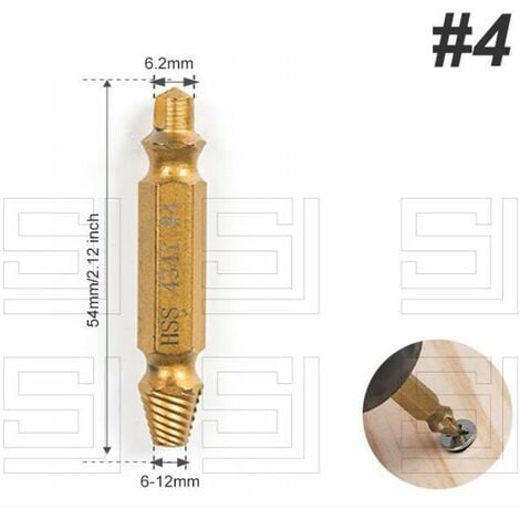 Extracteur de vis cassé et endommagé, jeu facile, guide de forets