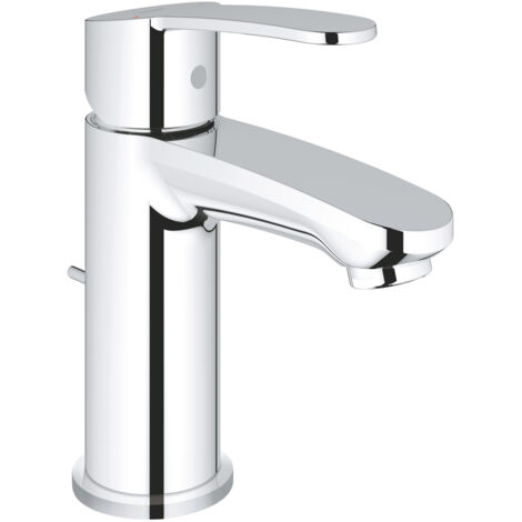 Mitigeur monocommandé pour lavabo – Finition chromée – Levier métallique GROHE SilkMove – Système de fixation rapide – Taille S (1/10)