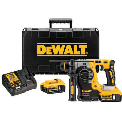 Dewalt – Perforateur burineur sans fil 18V avec 2 batteries 5Ah – Moteur Brushless – Pour béton armé – DCH273P2