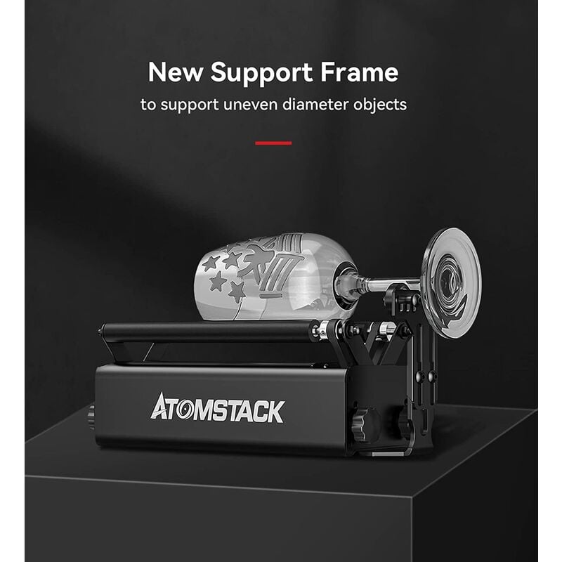 Atomstack Maker – mandrin multifonction R1 Pro et rouleau rotatif R2 pour  graveur Laser, Machine de découpe et gravure CNC