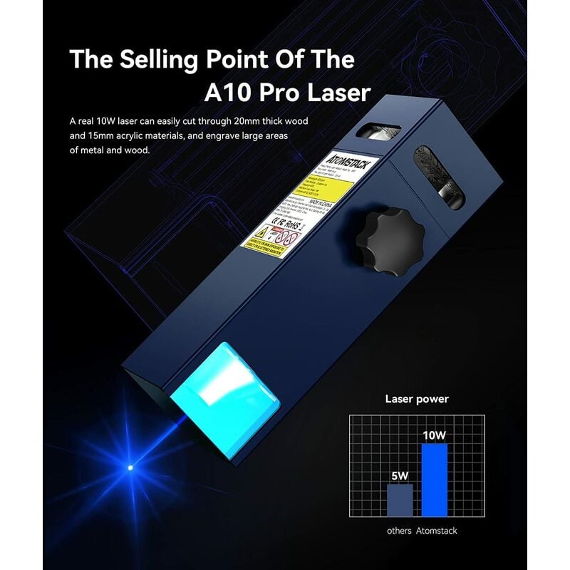 Plaque acier inoxydable 150 x 100mm avec marquage laser (inox