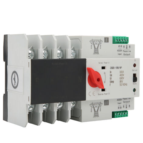 Commutateur De Transfert Automatique Double Alimentation 220V 100A 2P - ATS Pour Groupe Électrogène, ZGQ5-100/2P
