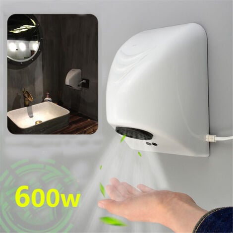 DEWIN Sèche-Mains, 600 W Ménage Hôtel Commercial Sèche-Mains Électrique Automatique Induction Mains Séchage Dispositif 220 V