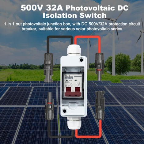Coffret sectionneur DC 500V 32A pour applications photovoltaïques