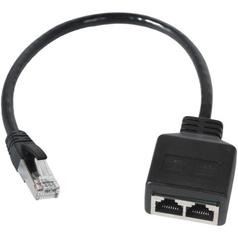 DEWIN Adaptateur réseau répartiteur de câble Ethernet RJ45, extension ...