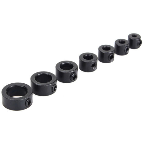 Ensemble D'arrêt De Forage, 12pcs 3-16mm Perceuse En Acier Inoxydable Bit D' Arrêt De Profondeur Anneau De Limite De Perçage Avec Hex Wrenche Pour Resserrer Le Jeu D'arrêts