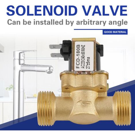 Électrovanne Électrique Laiton G3/4 DC12V Normalement Fermée - Vanne Automatique Pour Eau