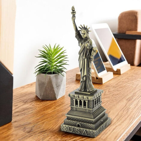 Statue De La Liberté Modèle En Métal - 15 Cm, Décoration Bureau Ou Maison - Réplique Détaillée