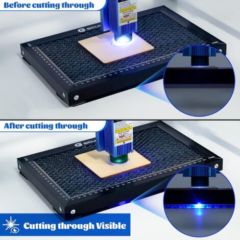 SCULPFUN Graveur Laser Table de travail en nid d'abeille 300x200x22mm pour graveur Laser à diode protégeant la table
