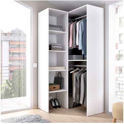 ARMADIO ANGOLARE ZEBRA - Bianco