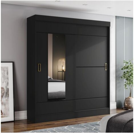 SKYTTA / BOAXEL Cabina Armadio Con Ante Scorrevoli, Nero Antracite Mehamn Verde Chiaro S19567489