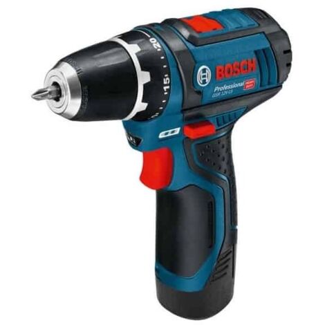 Perceuse visseuse 12V BOSCH GSR12V-15 + 2 batteries 2Ah + chargeur + coffret L-Boxx - 0601868109