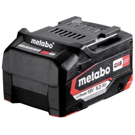 Metabo – Batterie Li-Ion 18V 5,2 Ah – Technologie Ultra-M pour gestion intelligente – Compatible avec système CAS – 625028000 (1/10)