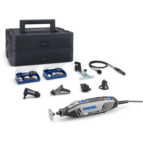 Dremel – Outil multifonction 175W – 128 accessoires et 6 adaptateurs – Pour travaux de précision – Coffret de rangement – F0134250JS
