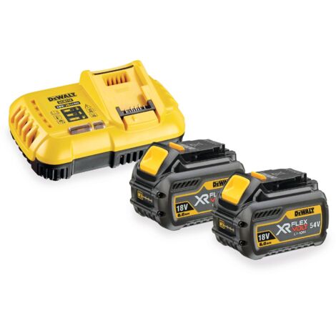Pack énergie XR Flexvolt 2x 18V/54V 6Ah/2Ah + Chargeur - DEWALT - DCB118T2