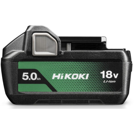 Hikoki – Batterie 5.0 Ah 18V avec indicateur de charge – Électronique intelligente pour protection – Surface caoutchoutée – BSL1850MA