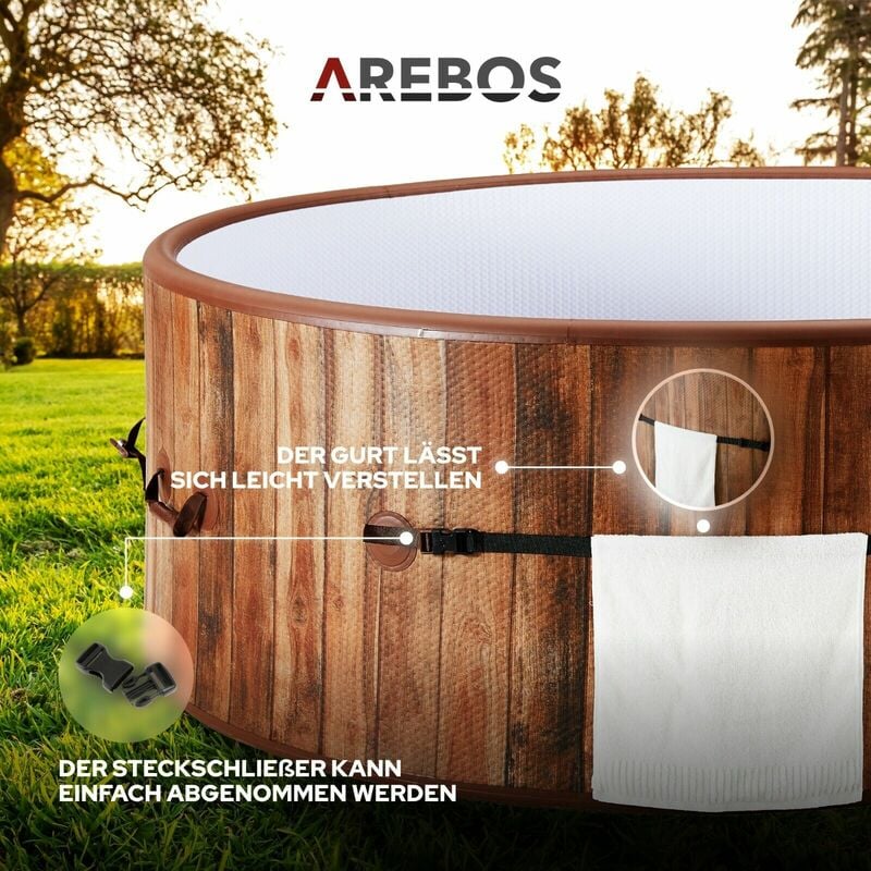AREBOS Handtuchhalter Pool für Spa Tragegurt Rack Whirlpool Zubehör In-Outdoor