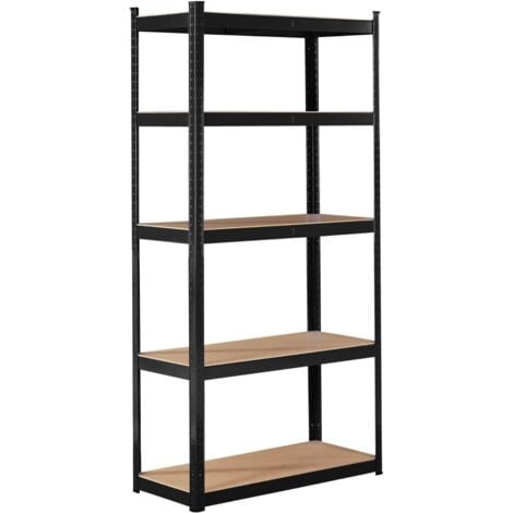 AREBOS Schwerlastregal 180x90x40 cm 875 kg  Kellerregal Steckregal  Schwarz