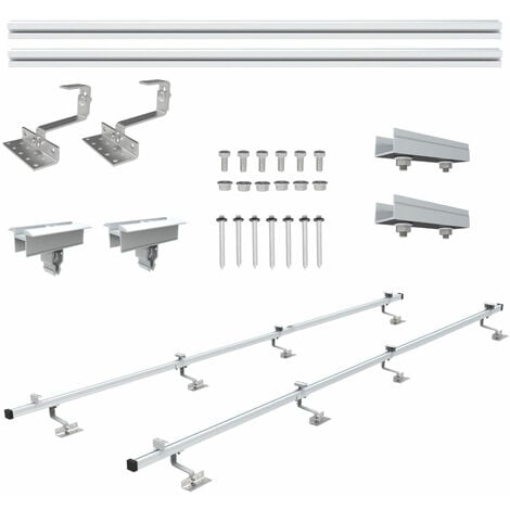 NuaSol Photovoltaik Solarpanel Halterung Montage Set f�r Ziegeldach ERWEITERUNG